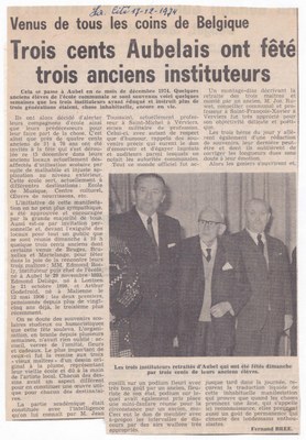 300 Aubelois ont fêté 3 anciens instituteurs