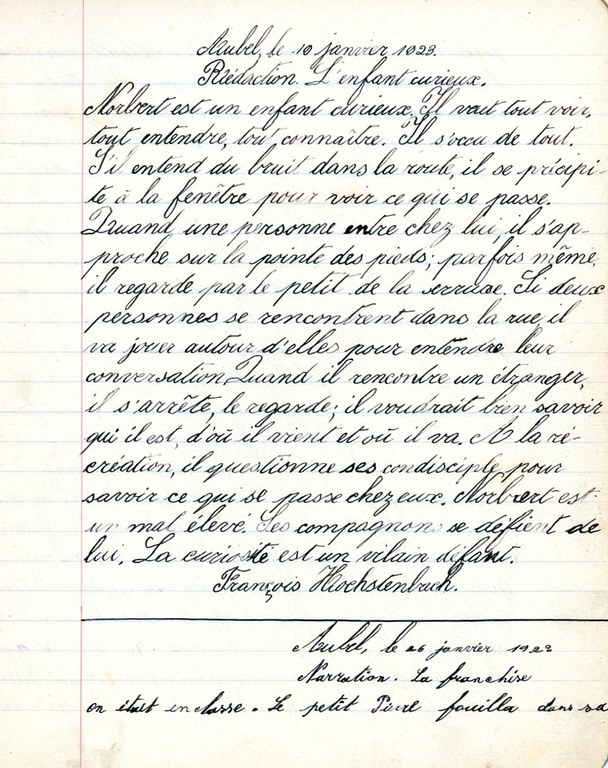 Enseignement Ecole communale Aubel Cahier de rédactions XXXX - Albert Mager005.jpg