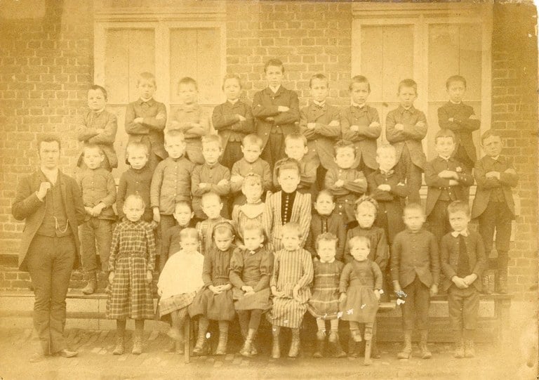 Ecole de La Clouse vers 1890