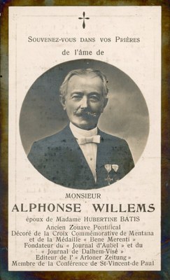 Alphonse Willems, fondateur du Journal d'Aubel