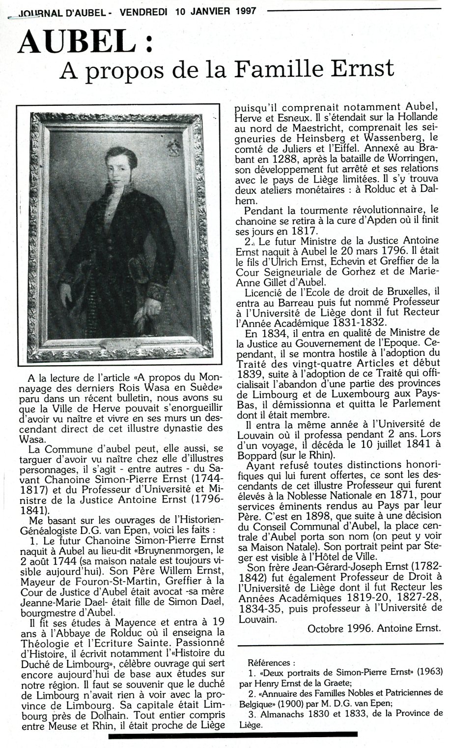 Figures marquantes La famille Ernst Journal d'Aubel 1997 - Albert Mager116.jpg