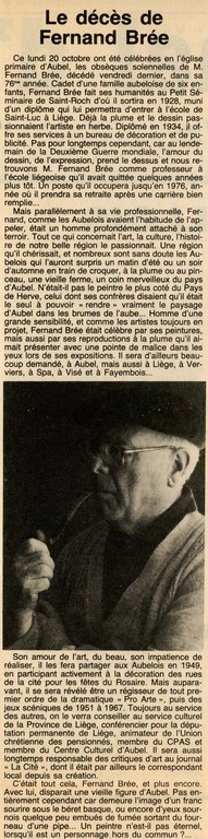 Familles groupes personnalités Brée Fernand  Article de presse  XXXX - Brée Fernand 023.bmp