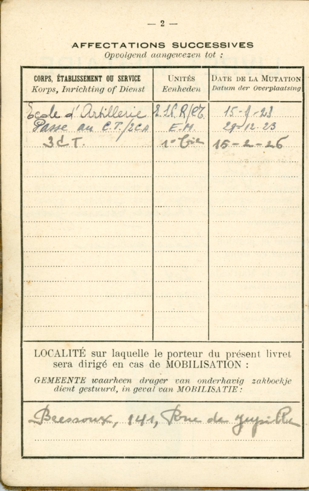 Livret militaire Piron Emile 1923 - Clairette Piron004.jpg