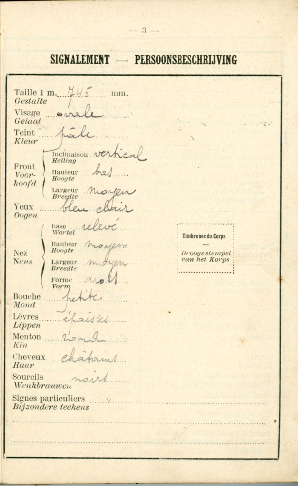 Livret militaire Piron Emile 1923 - Clairette Piron005.jpg