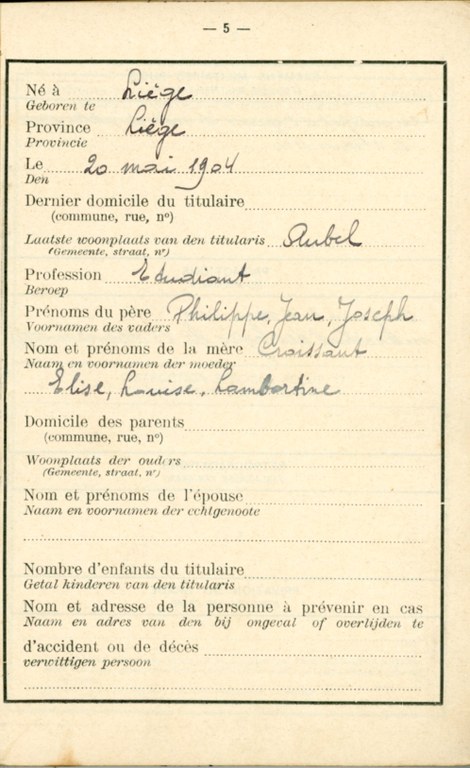Livret militaire Piron Emile 1923 - Clairette Piron007.jpg