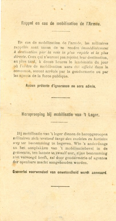 Militaires en congé illimité Avis de mutation 1926 - Clairette Piron002.jpg