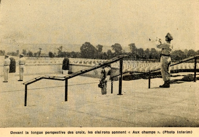 Inauguration officielle du cimetière américain le 11 juillet 1960