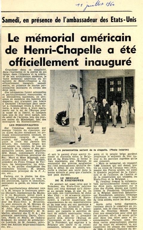 ZelCimetière américain Inauguration officielle 11 juillet 1960 - Albert Mager035.jpg