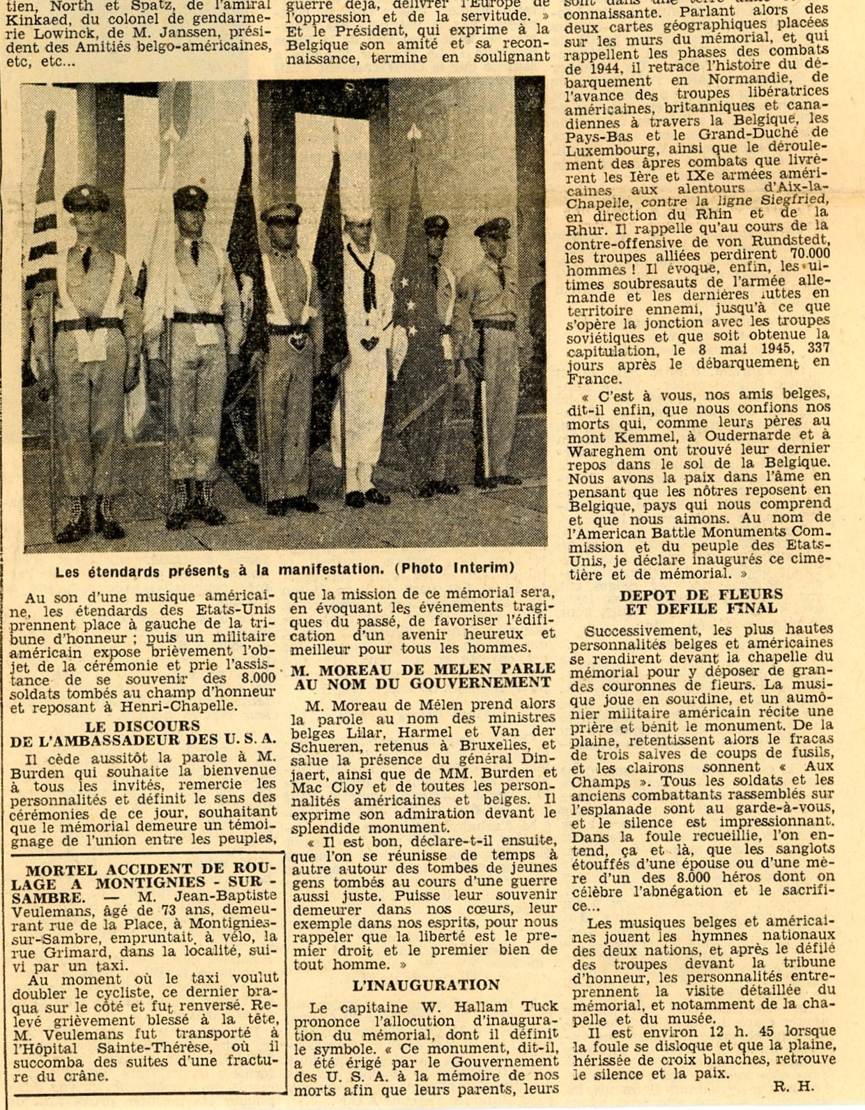 ZelCimetière américain Inauguration officielle 11 juillet 1960 - Albert Mager036.jpg