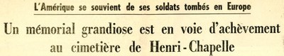 L'Amérique se souvient de ses soldats tombés en Europe