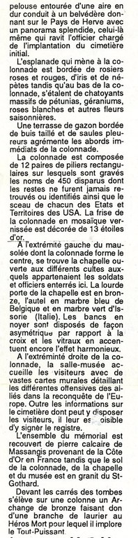 Cimetière américain dit de Henri-Chapelle Journal d'Aubel 10-11-1994 - Albert Mager085.jpg
