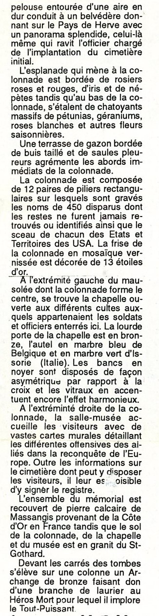 Cimetière américain dit de Henri-Chapelle Journal d'Aubel 10-11-1994 - Albert Mager085.jpg