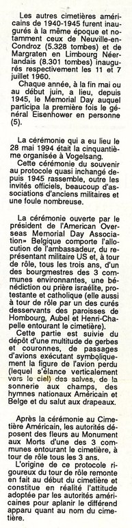 Cimetière américain dit de Henri-Chapelle Journal d'Aubel 10-11-1994 - Albert Mager087.jpg