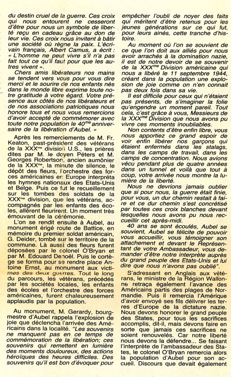 Commémoration libération Journal d'Aubel 1984 - Albert Mager002.jpg