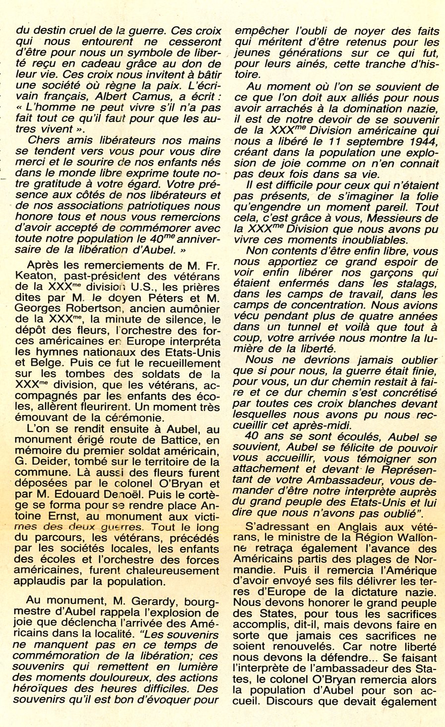 Commémoration libération Journal d'Aubel 1984 - Albert Mager002.jpg
