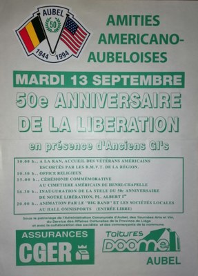 50e anniversaire de la libération d'Aubel le 13 septembre 1994 en photos