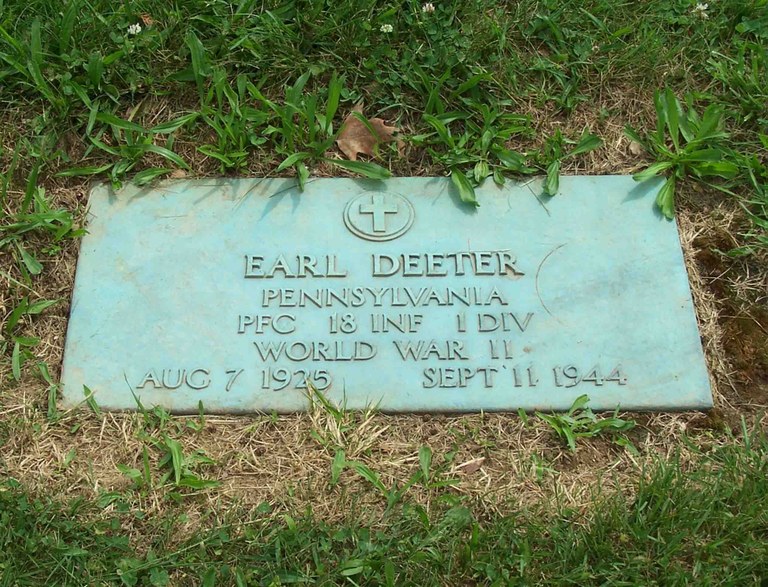 Guerre 40-45Earl Deeter Soldat S tué à Aubel le 11-09-44.jpg