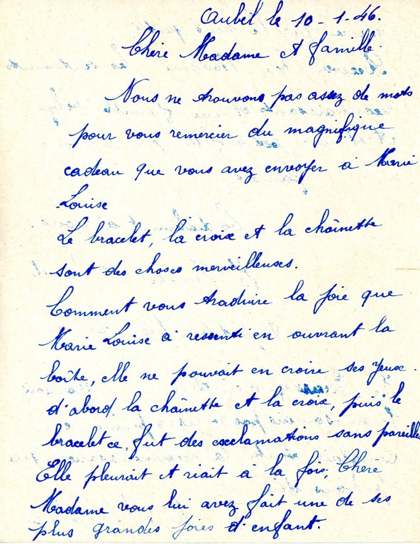 Guerre 40-45 Courrier Famille Bouche et soldat américain 1946 - Marie-Josée Bouche024.jpg