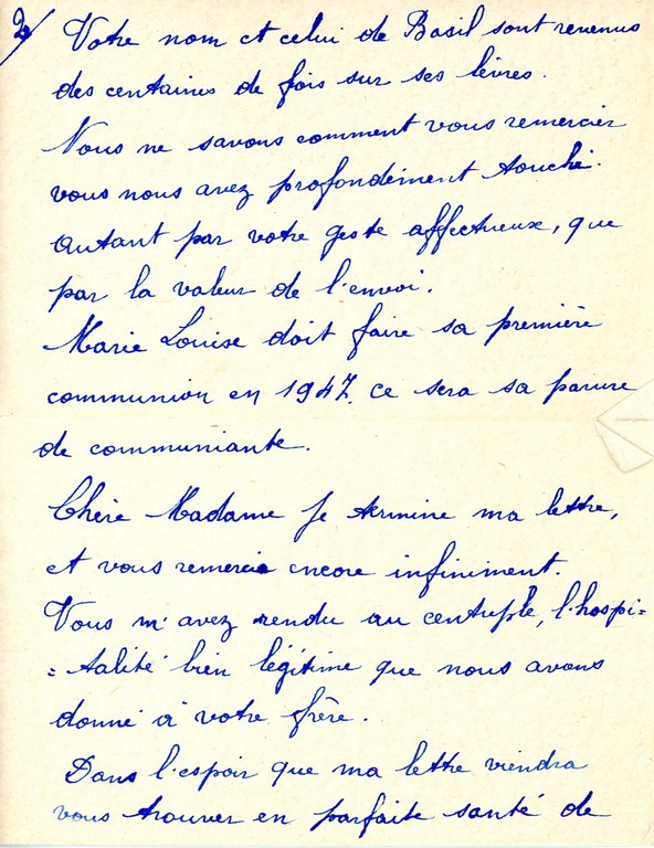 Guerre 40-45 Courrier Famille Bouche et soldat américain 1946 - Marie-Josée Bouche026.jpg
