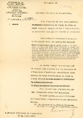 Acte de décès de Gérardy Hippolyte Jean Joseph