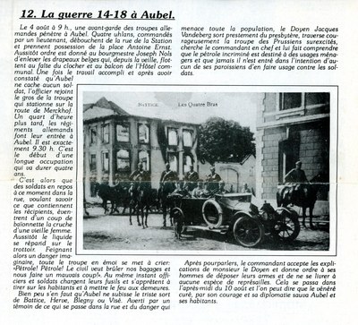La guerre 14-18 à Aubel