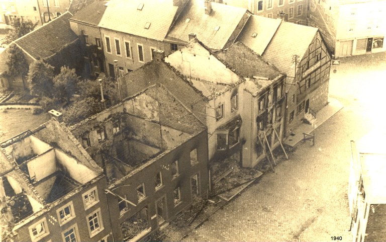 Montage vidéo d'images de la guerre 40-45 illustrant Aubel