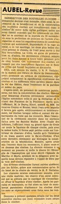 Les nouvelles cloches de l'église en 1950