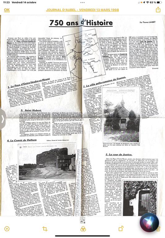 Histoire d’Aubel  1238-1988