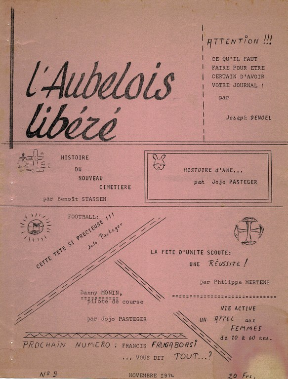 L'Aubelois libéré n°9 - Novembre 1974