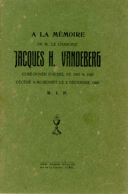 A la mémoire de M. le chanoine Jacques H. Vandeberg