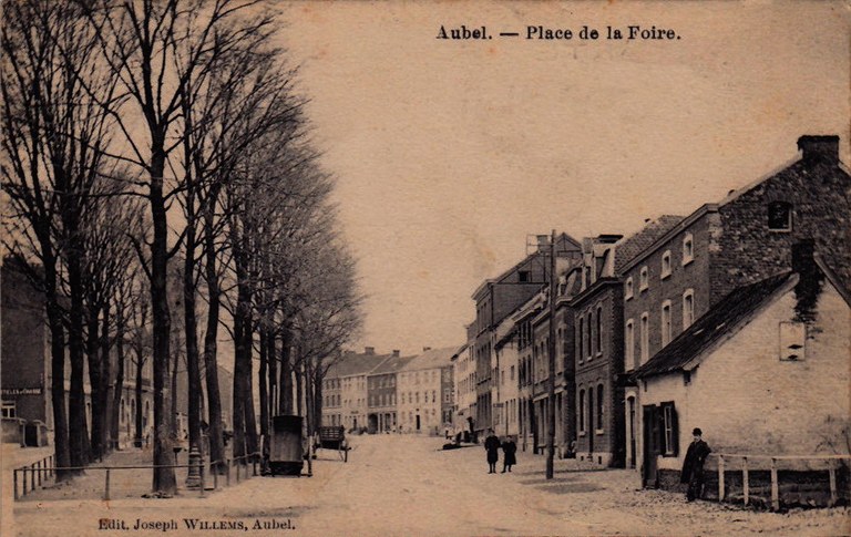La place Albert Ier arborée au début du 20e siècle