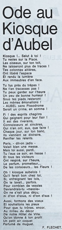Aubelois libéré Ode au kiosque par François Fléchet 1977 - Chrisitan Haccour.jpg
