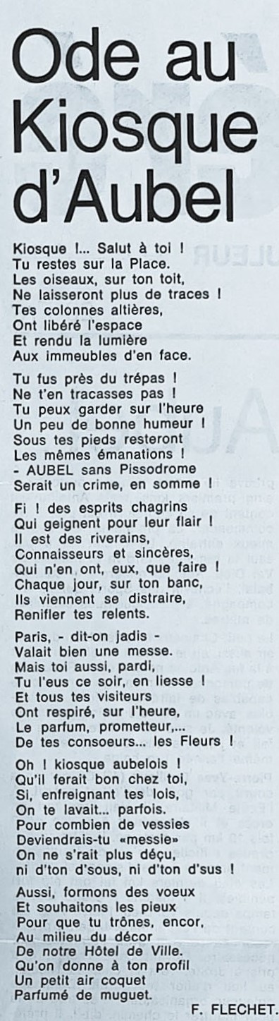 Aubelois libéré Ode au kiosque par François Fléchet 1977 - Chrisitan Haccour.jpg
