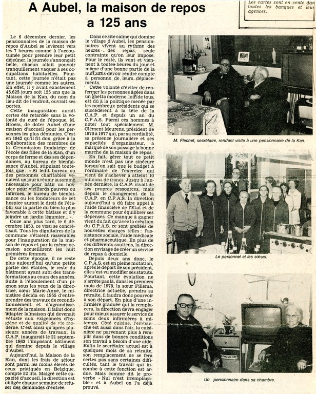 La maison de repos a 125 ans