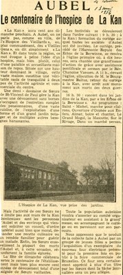 Le centenaire de la maison de repos en 1954