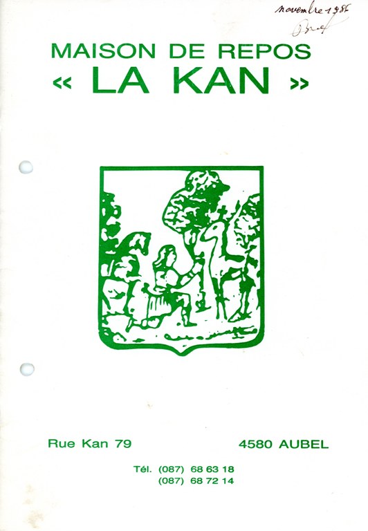 Revue de présentation de la maison de repos en 1986
