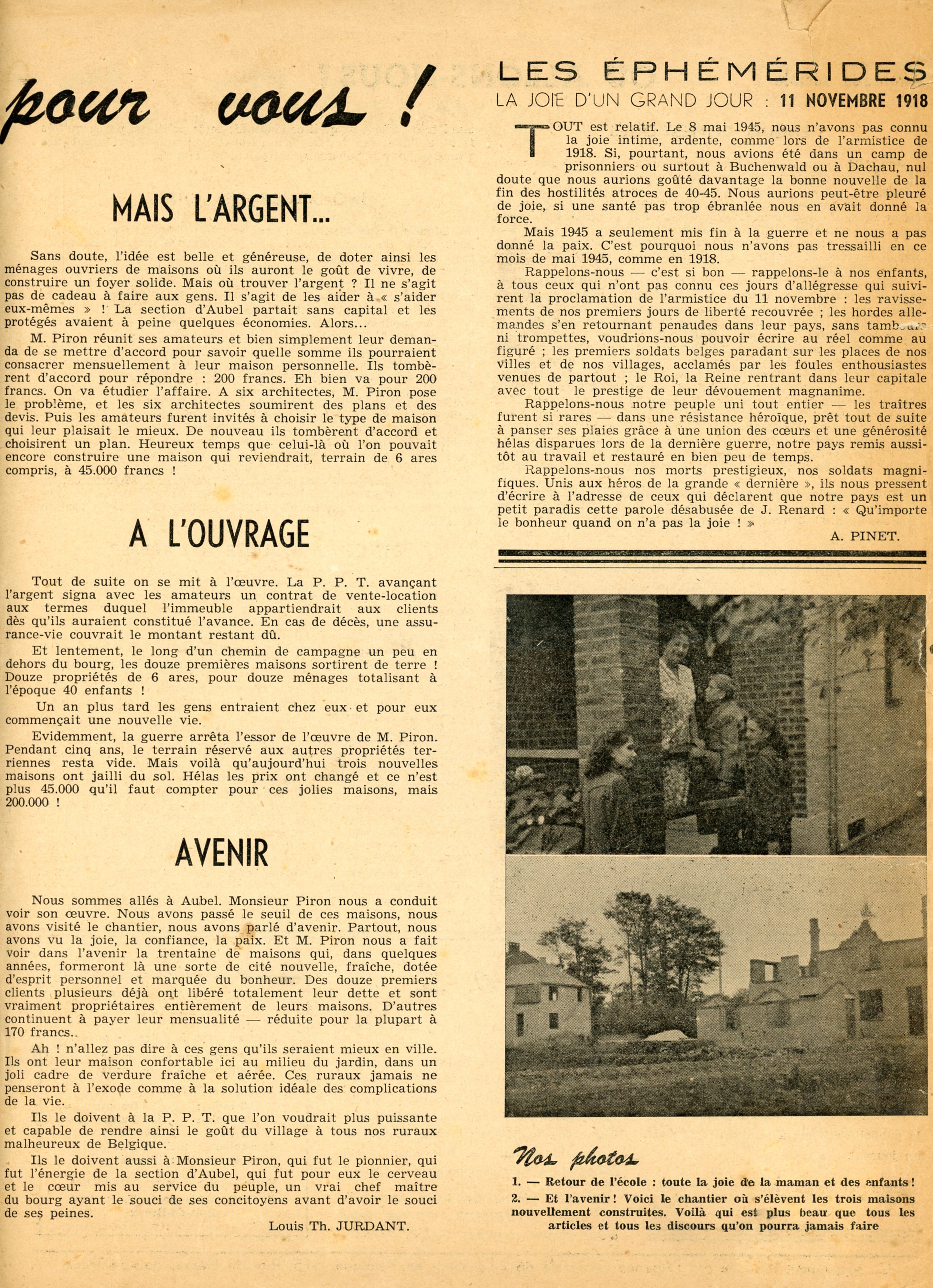 Rue de Messitert Aubel Maisons de la cité 1947 - Clairette Piron - Albert Mager002.jpg