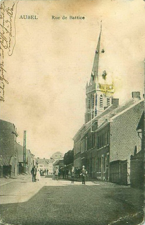 La rue de Battice en 1914