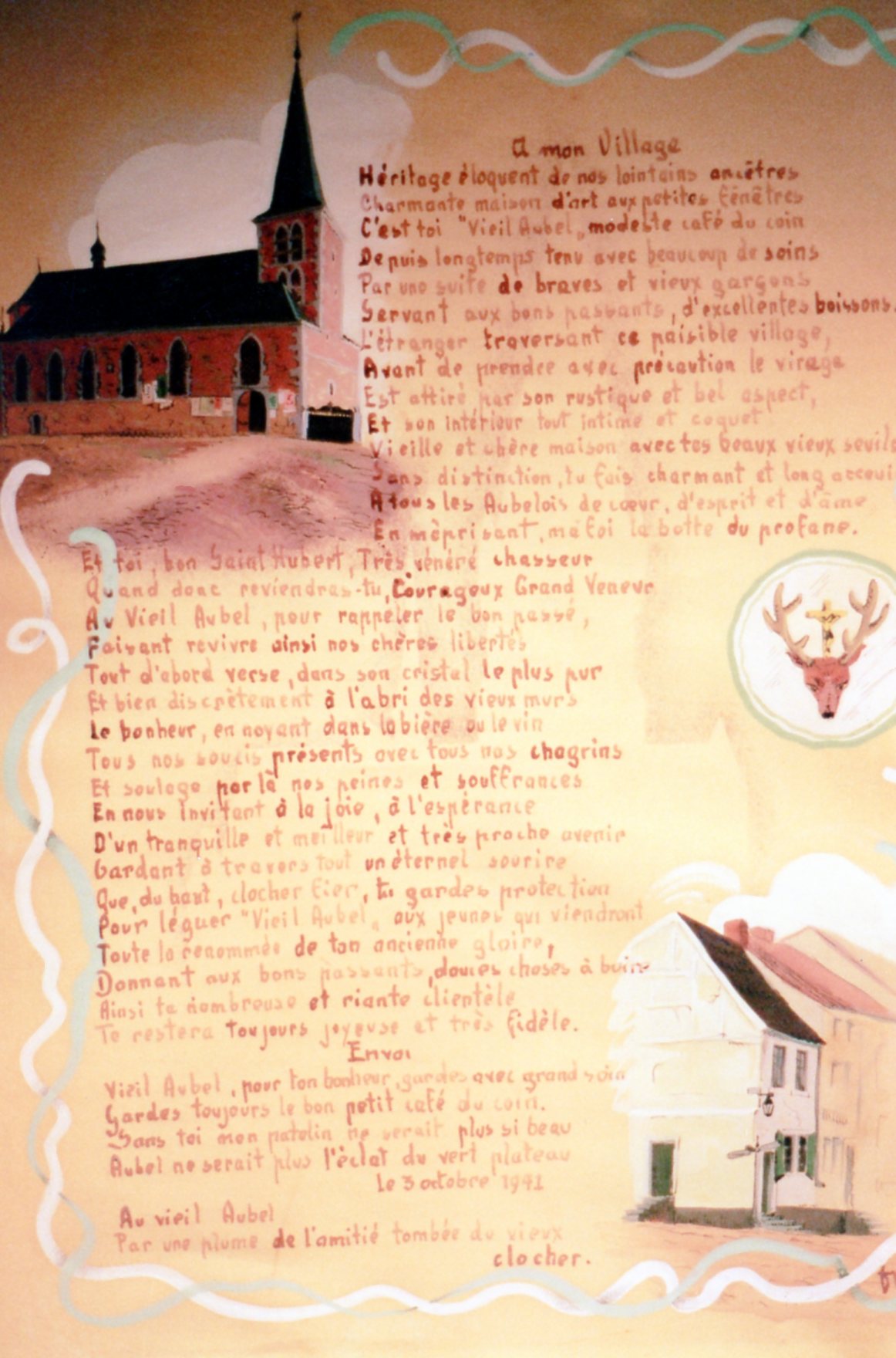Patrimoine cadre réalisé par F Brée peintre pour Théo Magermans du Vieil Aubel  1941 - Brée Fernand005.jpg