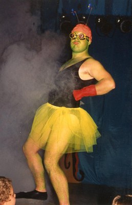 Lors du spectacle de la fête pop en 1993