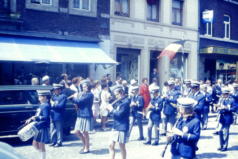 L'harmonie lors de la procession en juin 1972