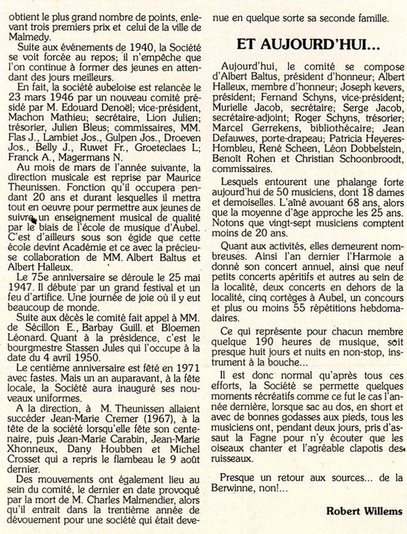 Harmonie 125e anniversaire Journal d'Aubel 1986 - Albert Mager115.jpg
