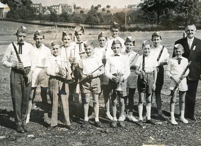 Les jeunes de l'académie de musique d'Aubel dans les années 1950