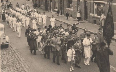 L'harmonie d'Aubel lors de la procession