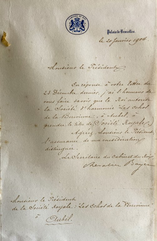 L'harmonie "Les échos de la Berwinne" devient royale