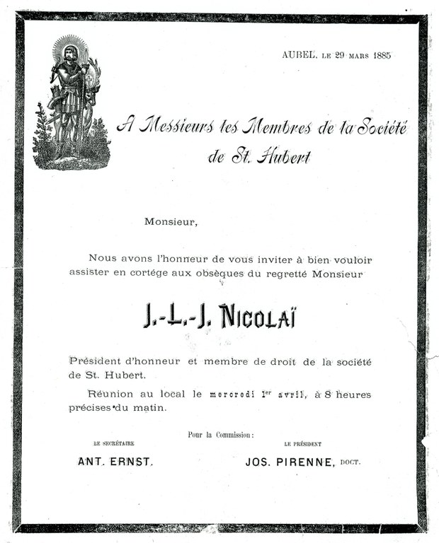 Obsèques du bourgmestre Nicolaï