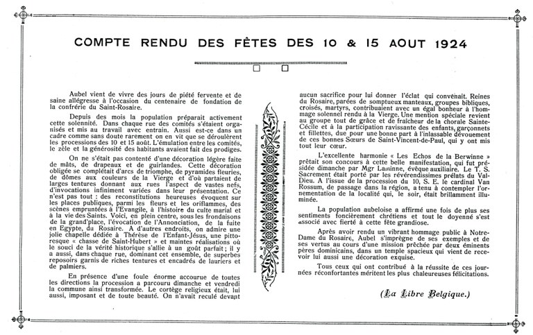 St-Hubert 1924 Procession du Centenaire de la confrérie du Saint-Rosaire des 10 et 15 août Compte-rendu1.jpg