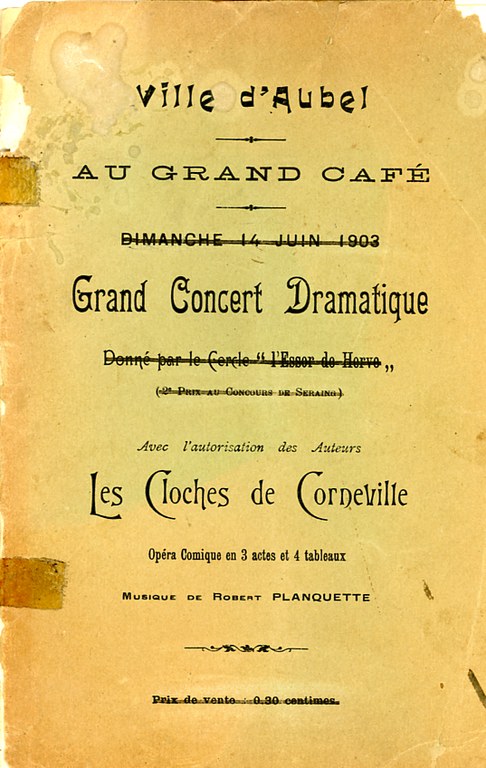 Les cloches de Corneville en 1903