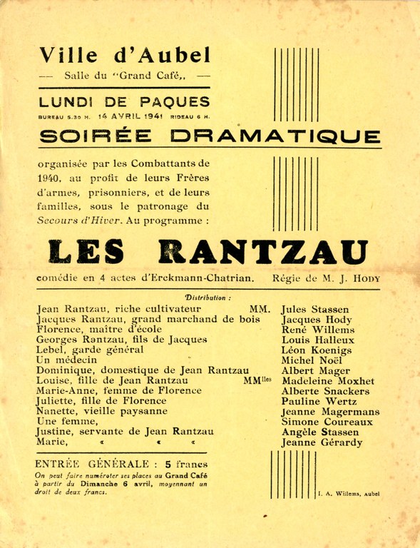 Soirée dramatique "Les Rantzau"