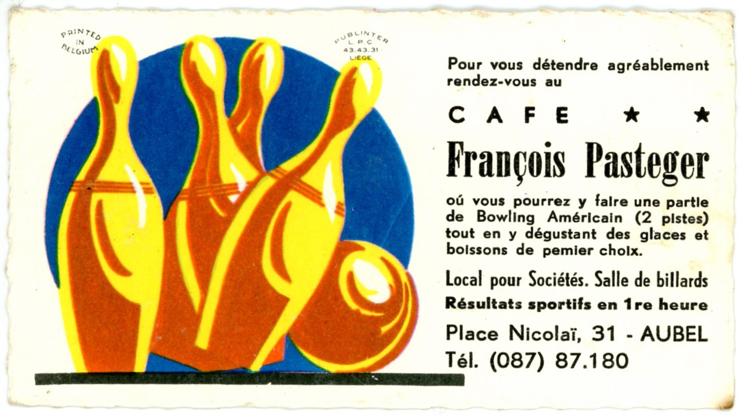 Vie quotidienne Café Pasteger Bowling calendrier 1966 - Raphaël Roex001.jpg